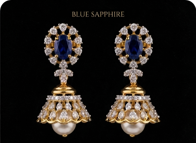 Regal Bloom Diamond Jhumka