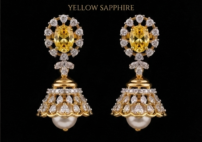Regal Bloom Diamond Jhumka