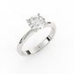 Round solitaire ring