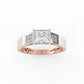 Princess diamond mens ring