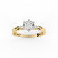 Semi hexa diamond ring