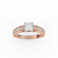 Round accent diamond ring