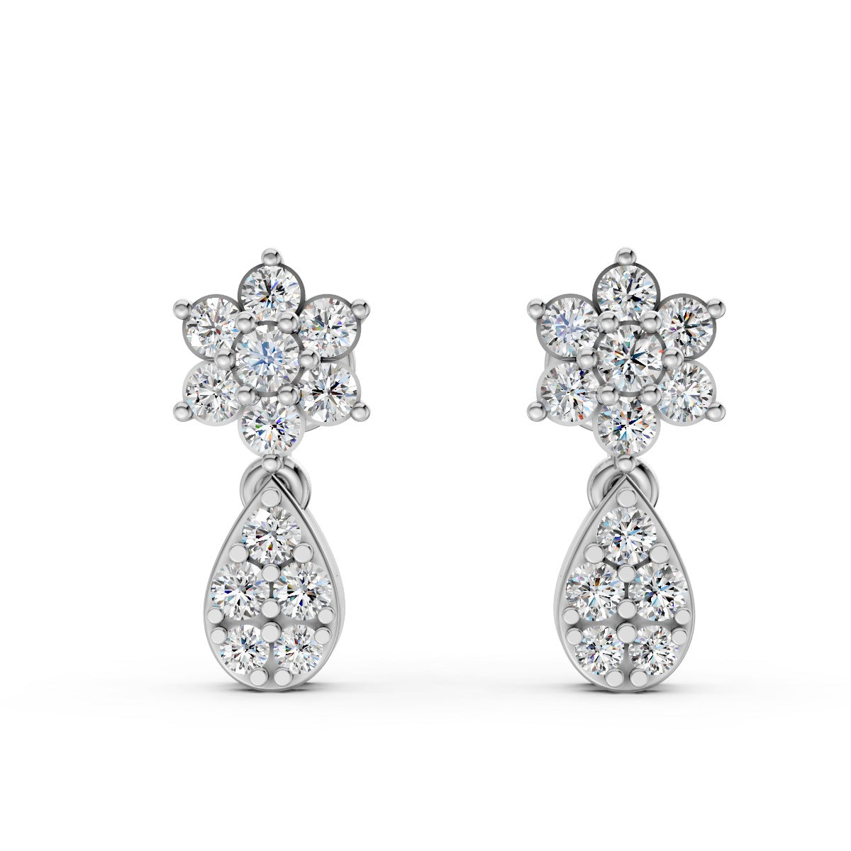 Diamond Bloom Tear Studs