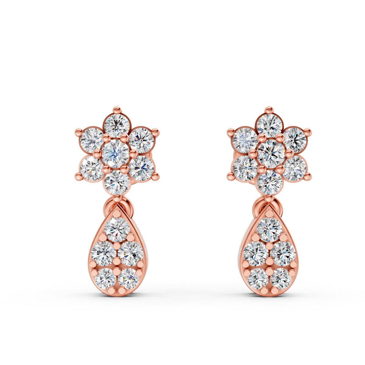 Diamond Bloom Tear Studs