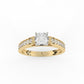 Round accent diamond ring