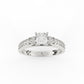 Round accent diamond ring