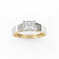 Princess diamond mens ring