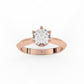 Solitaire knight edge ring