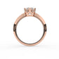 Solitaire knight edge ring