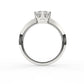 Solitaire knight edge ring