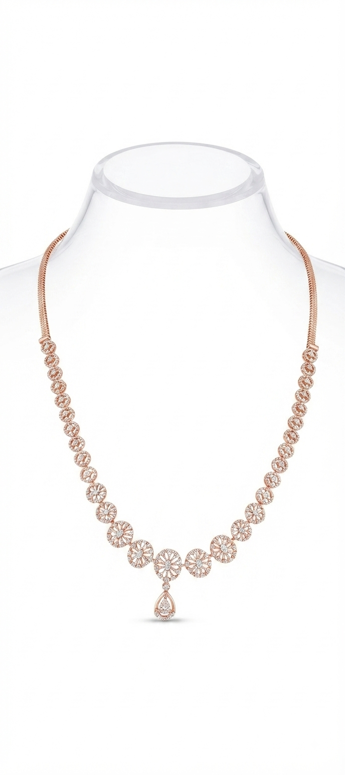 Blushing Blossom Diamond Necklace
