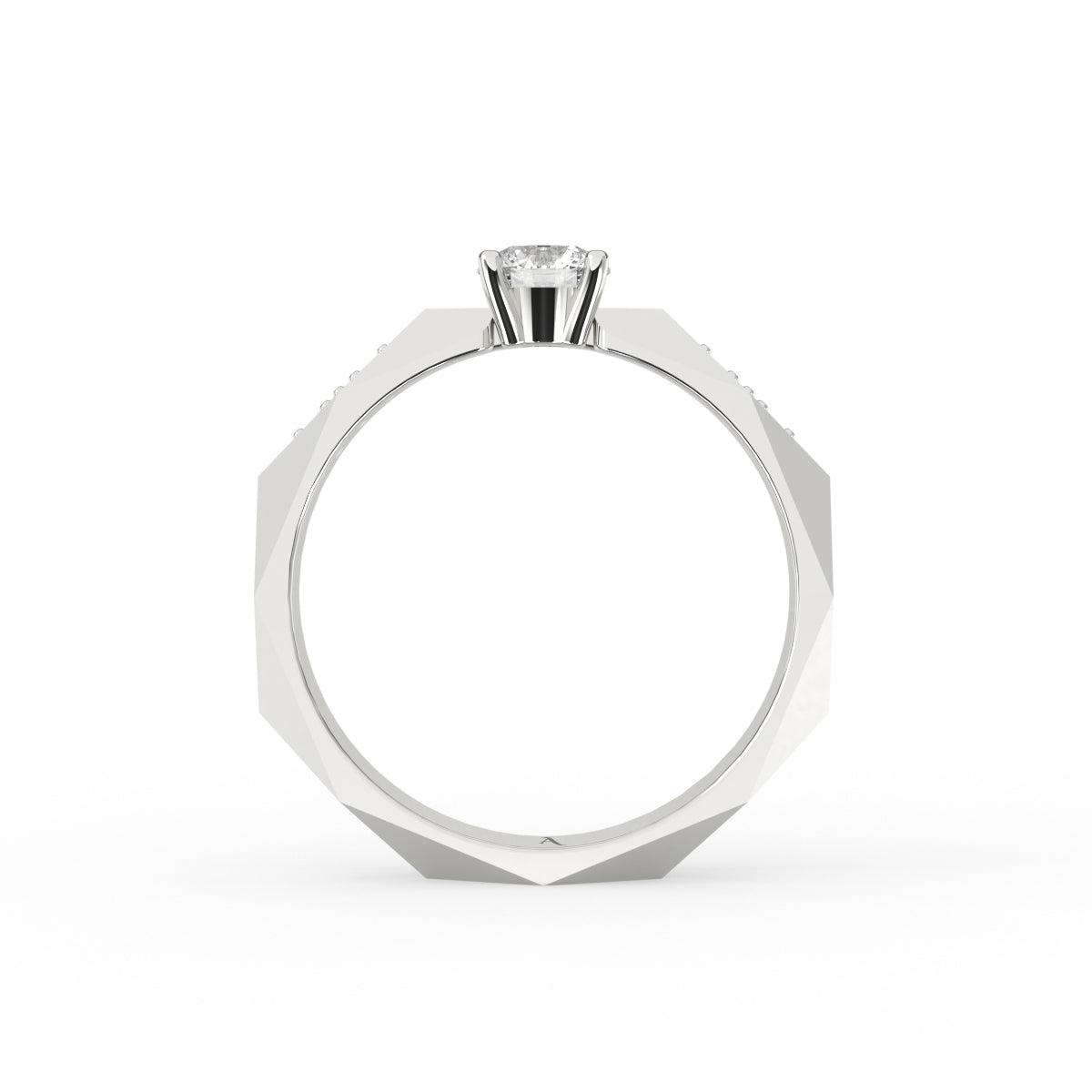 Shimmering space diamond ring