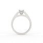 Round accent diamond ring