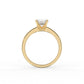 Round solitaire ring