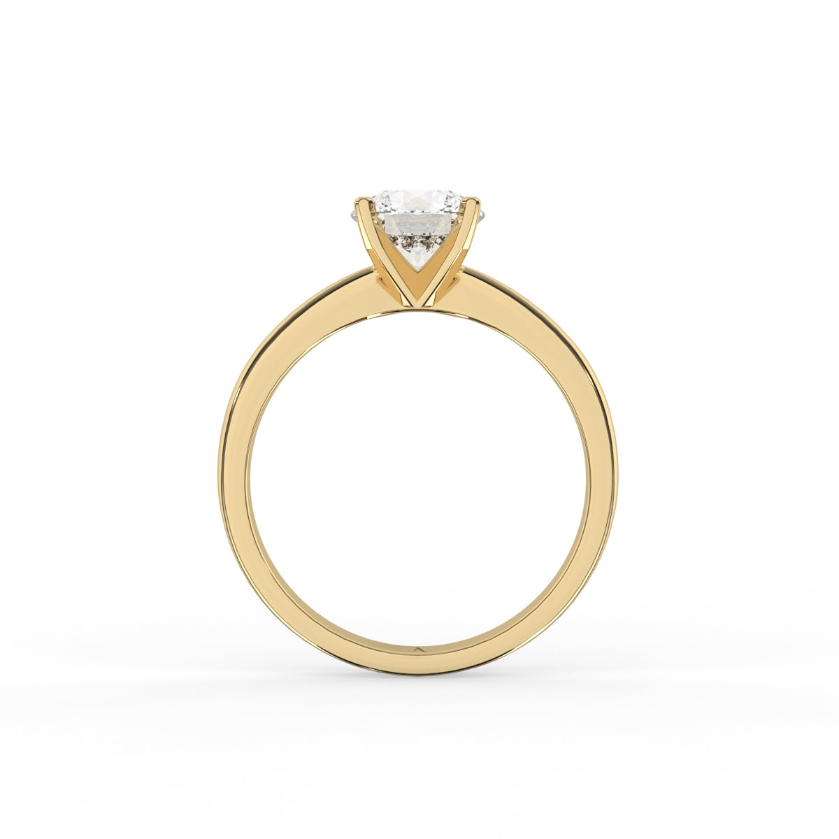 Round solitaire ring