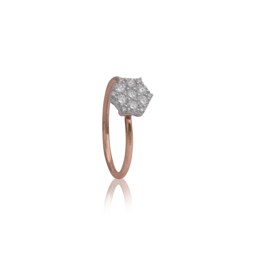 Lotus lustre diamond ring