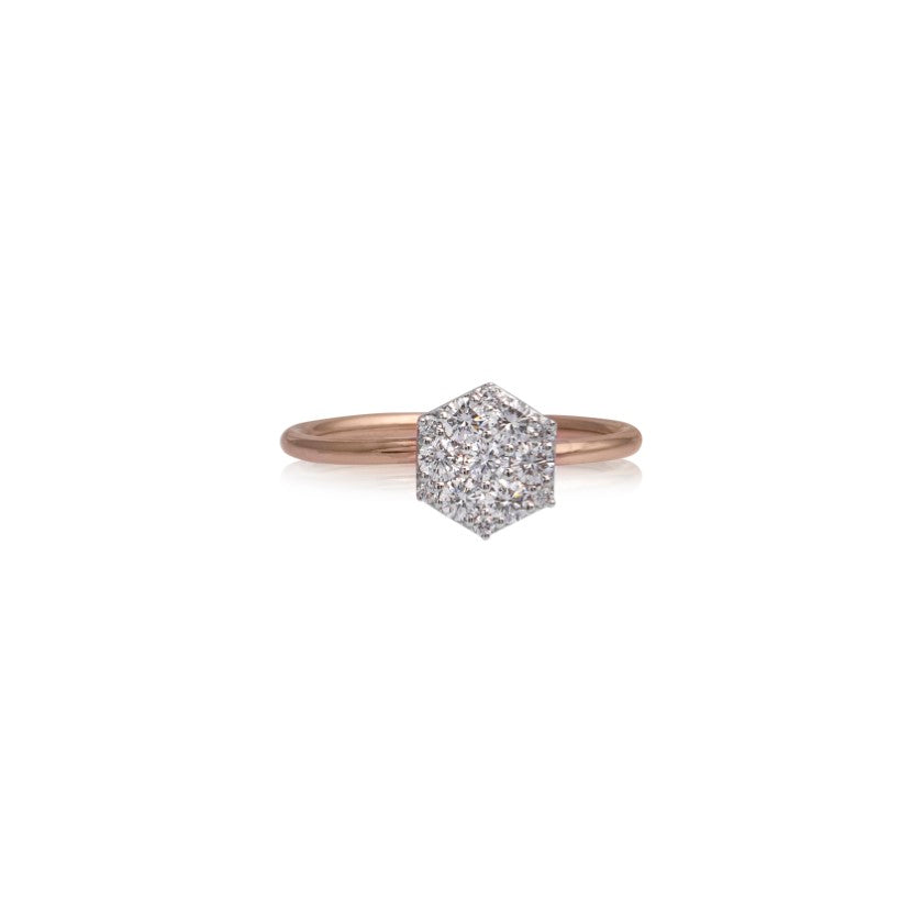 Lotus lustre diamond ring