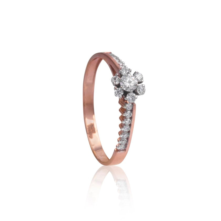 Floral constellation diamond ring