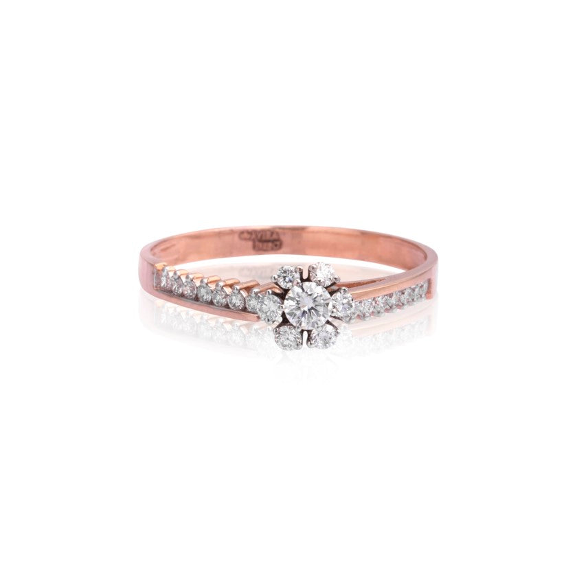 Floral constellation diamond ring