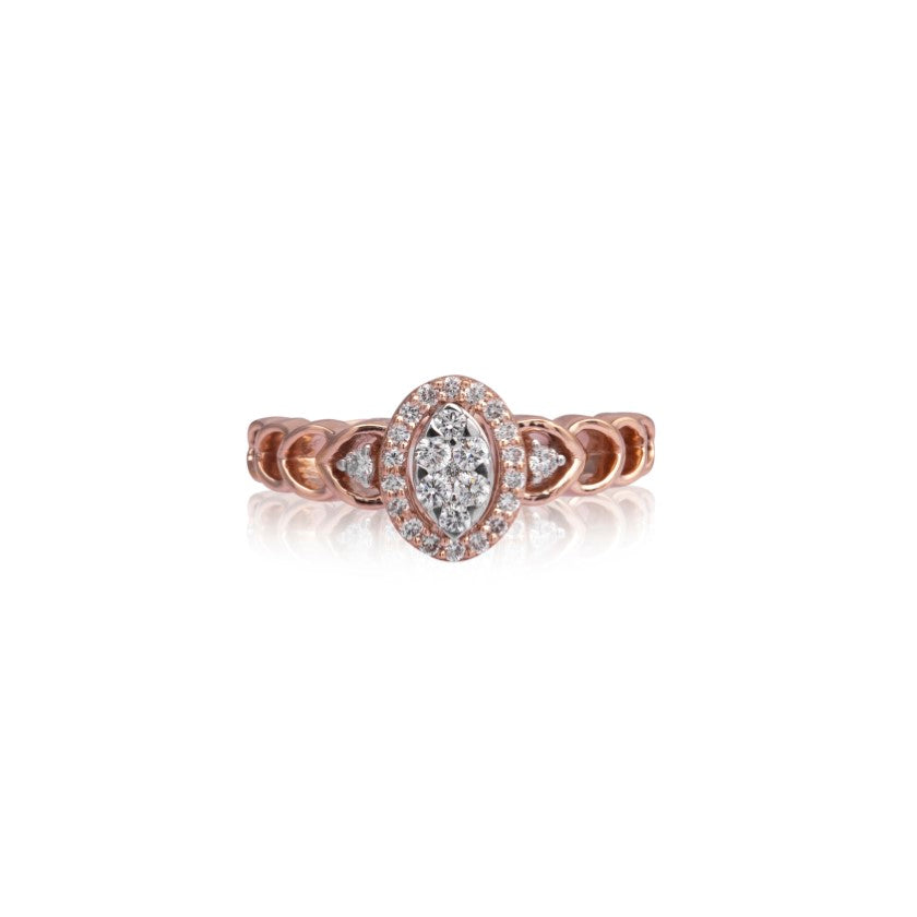 Oval Shimmer Diamond Ring