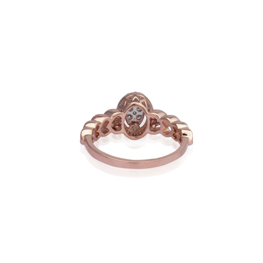 Oval Shimmer Diamond Ring