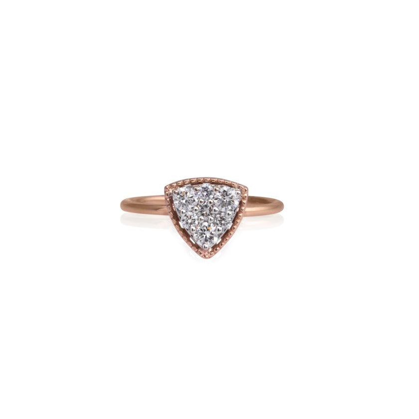 Celestial trine diamond ring