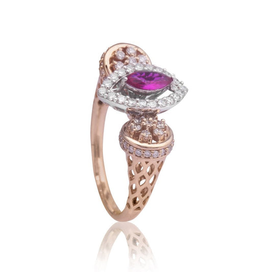 Royal fuchsia Diamond ring