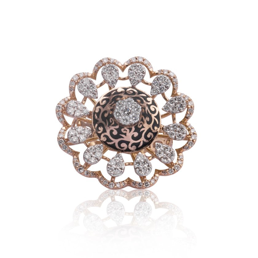 Carnation Bloom Diamond Ring