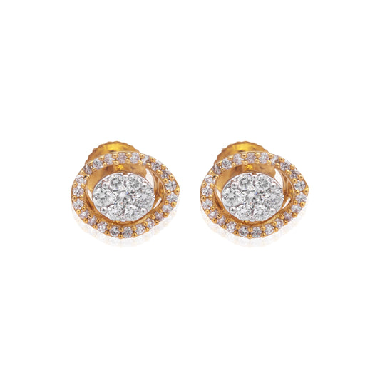 Ornate diamond stud