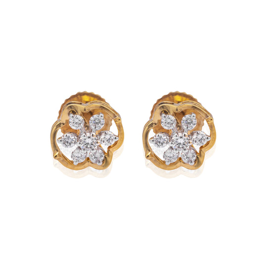 Garden lace diamond stud