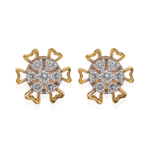 Perfect petal diamond earring