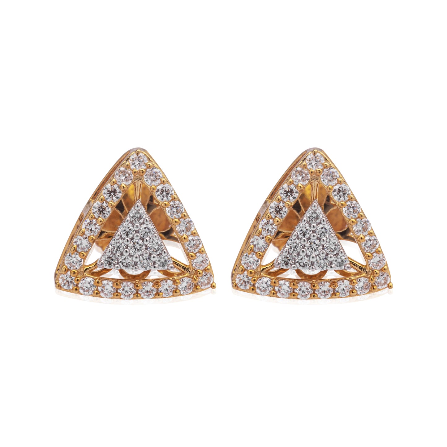 Triagon diamond stud