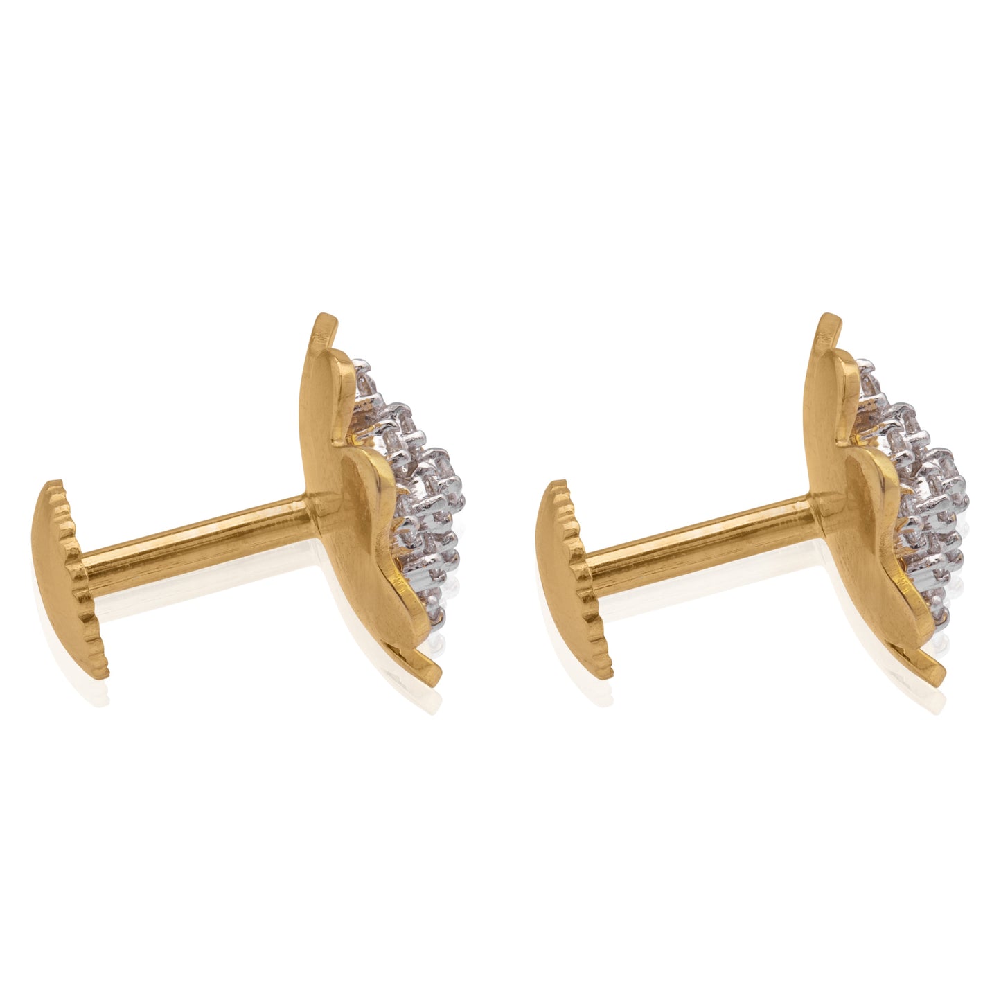 Trellis star diamond earring