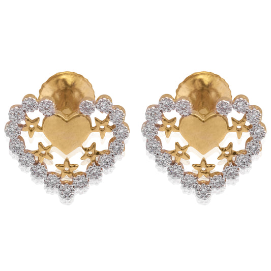 Love star diamond earring