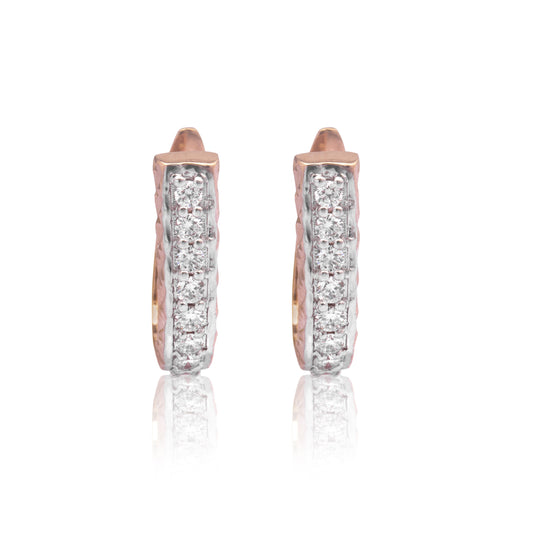 Linear cluster diamond earring