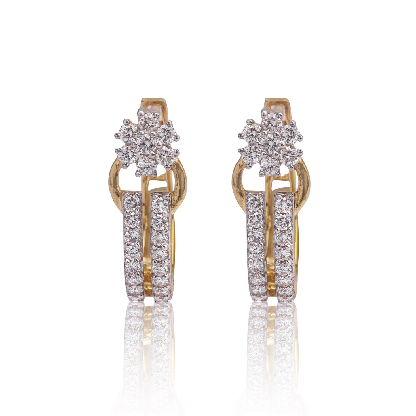 Callista hoop diamond earring