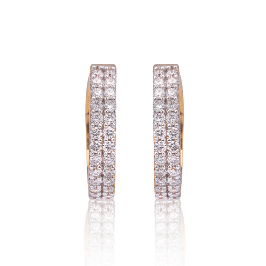 Glitter Hoop Diamond Earring