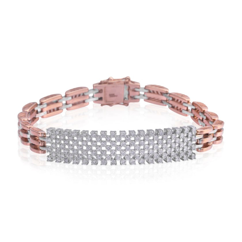 Checkered diamond bracelet