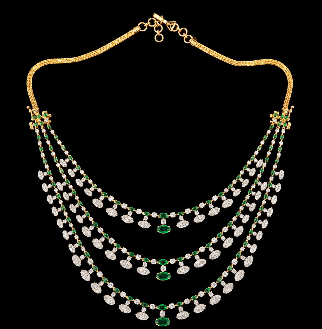 Eshana Three Line Necklace