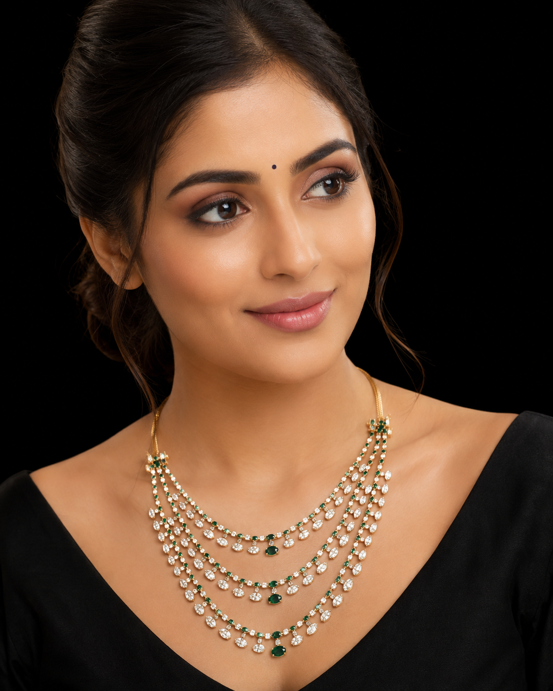 Eshana Three Line Necklace