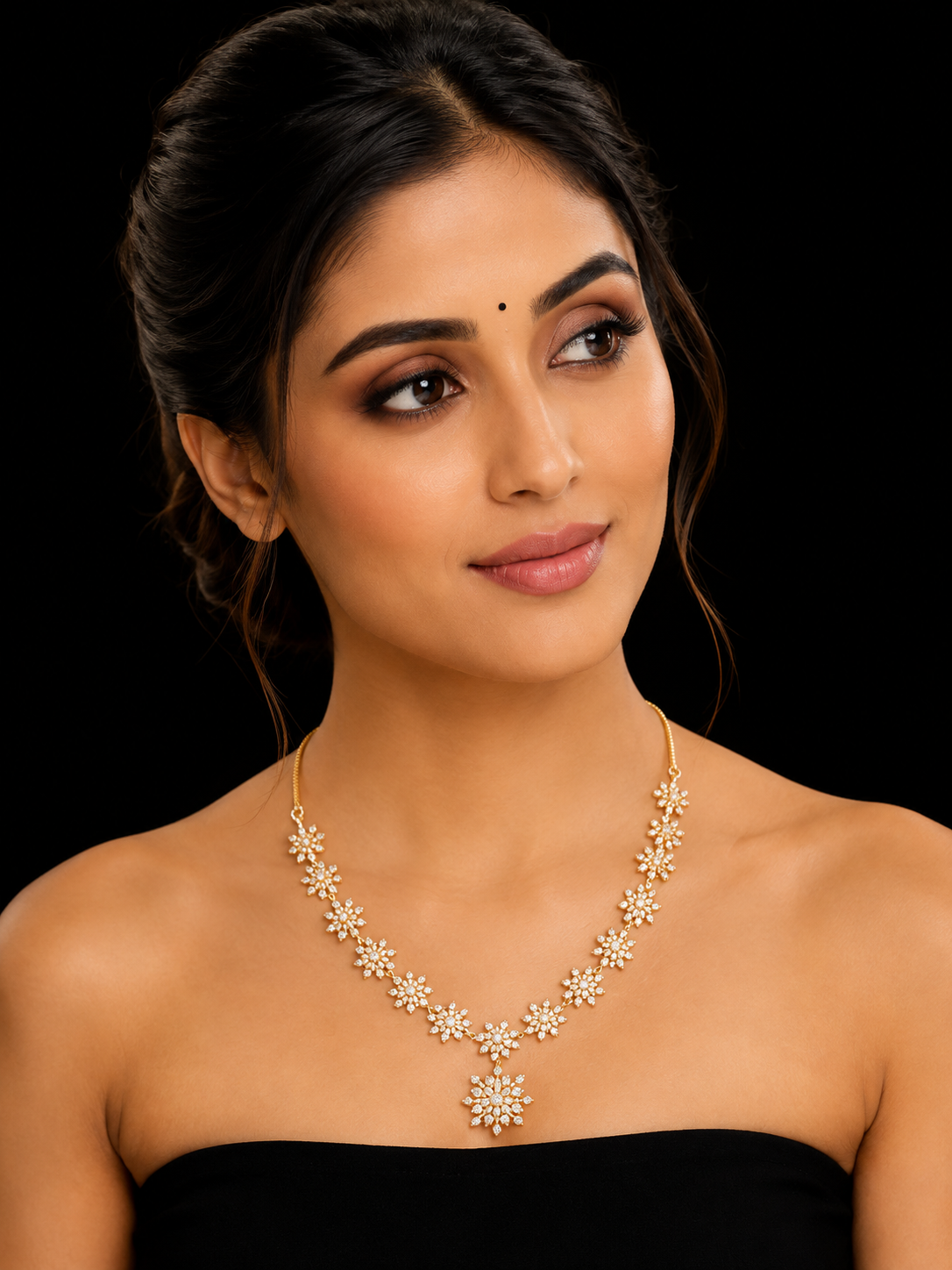 Parijat Floral Diamond Necklace