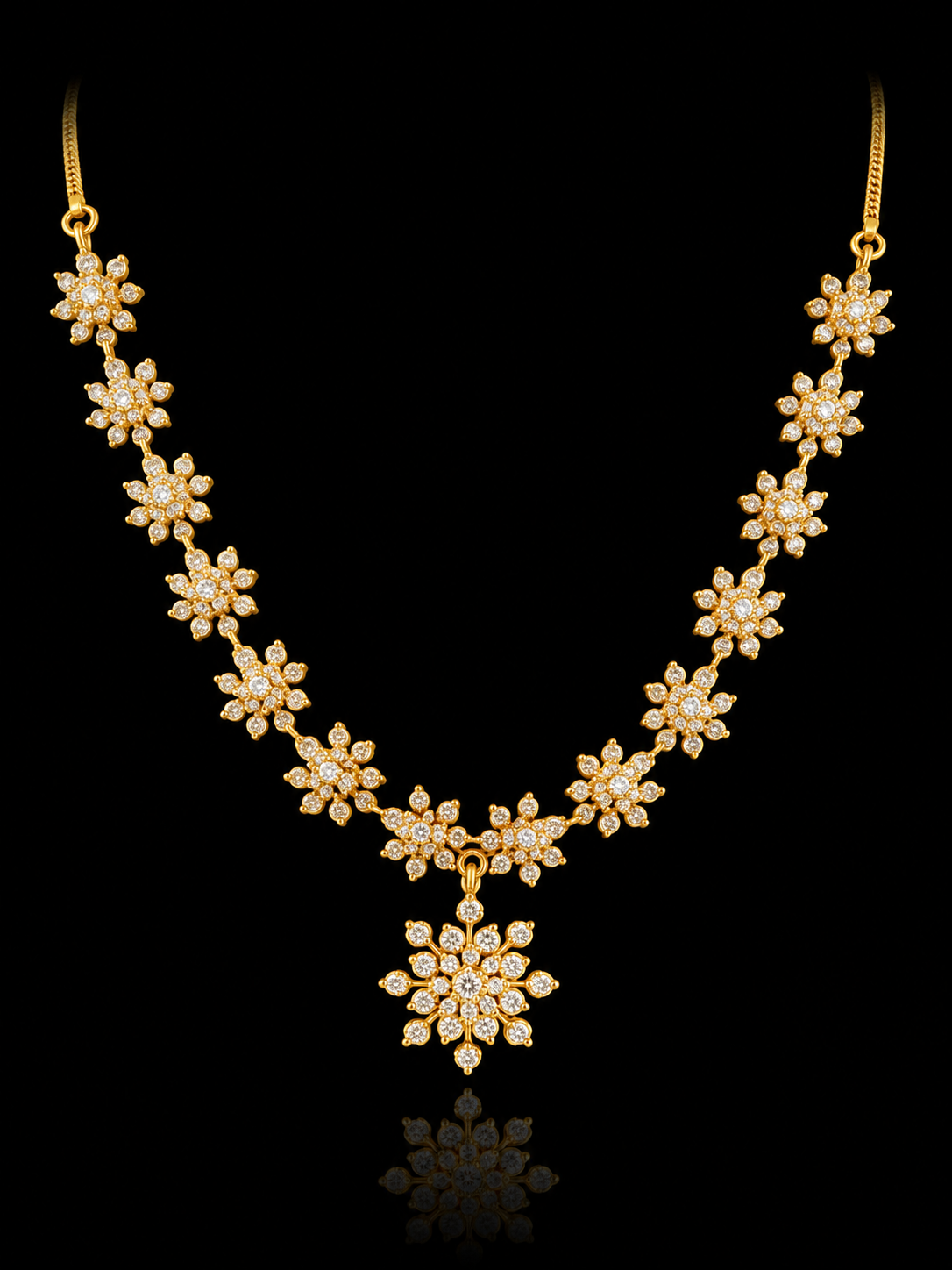 Parijat Floral Diamond Necklace