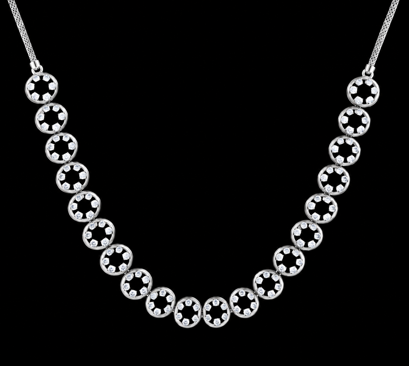 Noor Oval Diamond Necklace