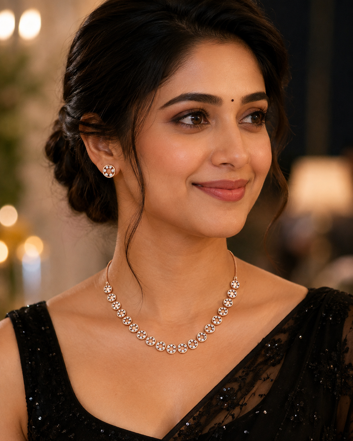 Noor Oval Diamond Necklace