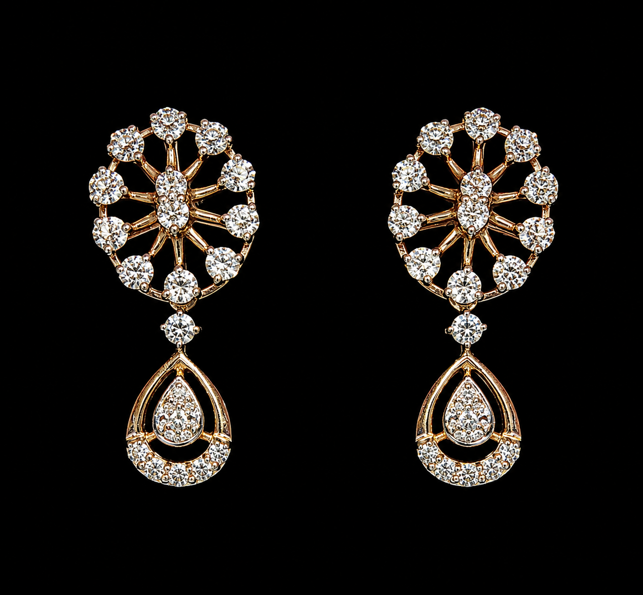 Marigold Drop Diamond Earrings