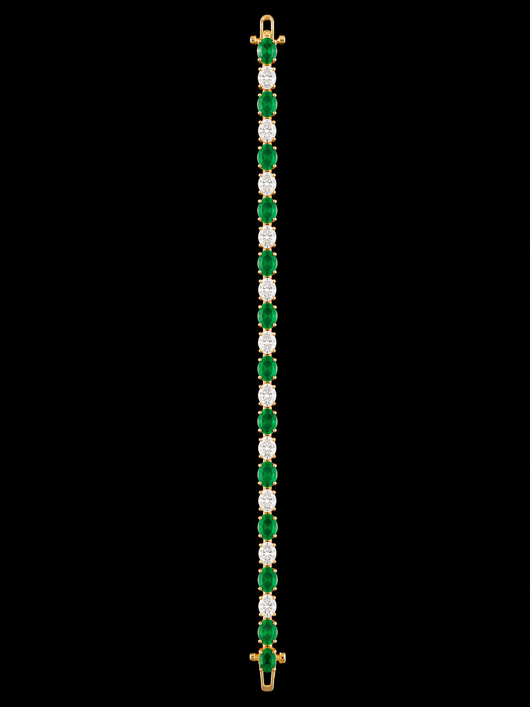 Emerald Oval Tennis Bracelet