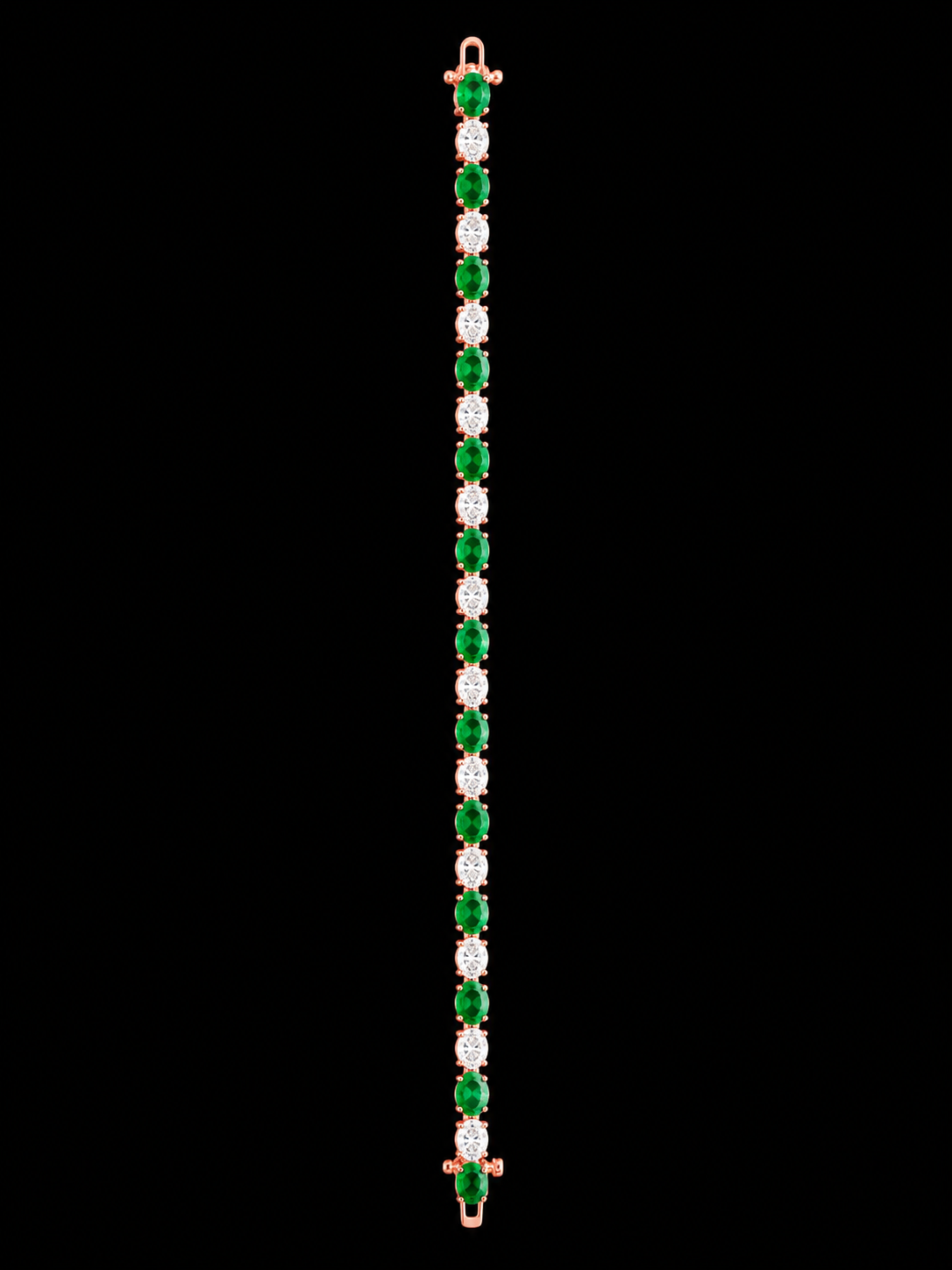 Emerald Oval Tennis Bracelet