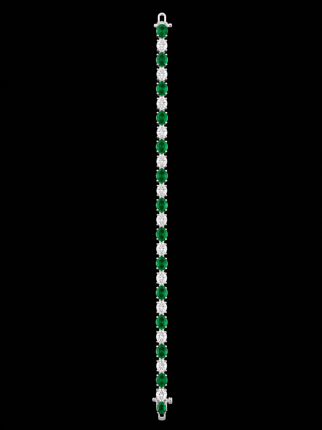 Emerald Oval Tennis Bracelet