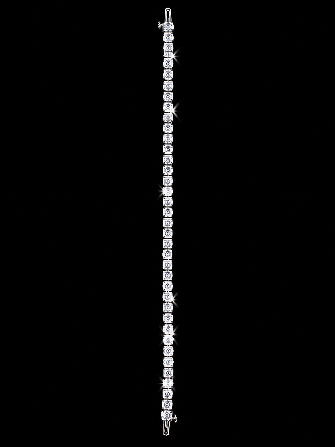 Asscher Solitaire Tennis Bracelet