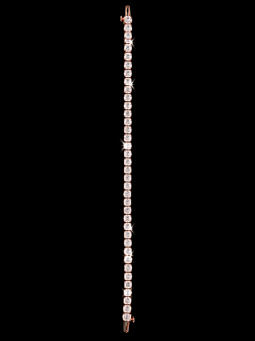 Asscher Solitaire Tennis Bracelet